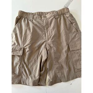 The North Face Men’s Khaki Shorts Sz M 100% Nylon Stretch Waist Hiking